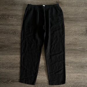 Casual Laguna Slim Resort Black Linen Pants